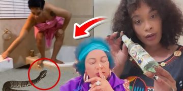 Une énorme couleuvre aperçue chez Blondedy : la star reste calme face à l’étonnant visiteur